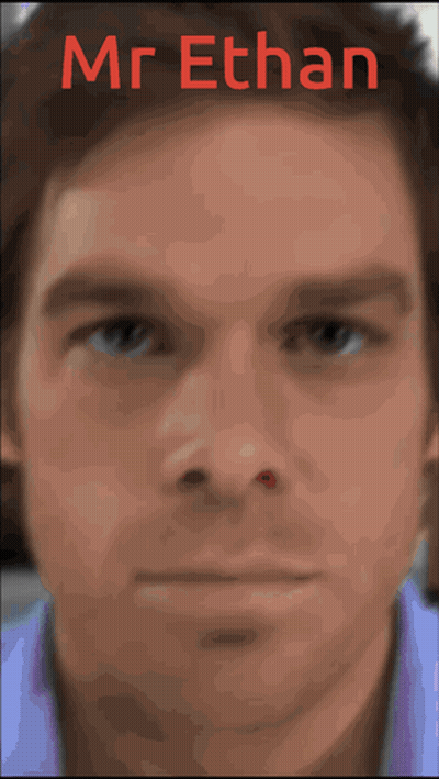 Close Up Of Man With Mr. Ethan In Red Letters GIF