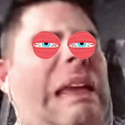 Close-Up Of Man With Red Eyes GIF