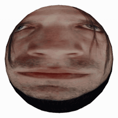 Close Up of Man With Sphere Face