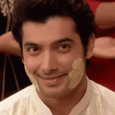 Close Up Of Man With Sticker On Face GIF