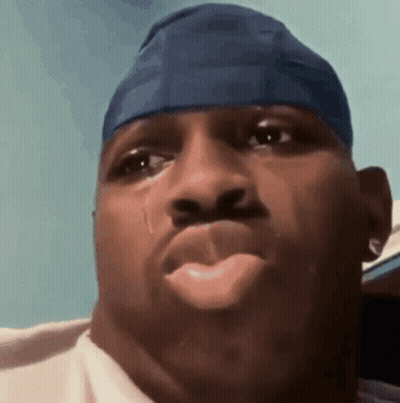 Close Up Of Man With Tear On Cheek GIF