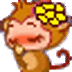 Close Up Of Monkey With Yellow Square Sticker