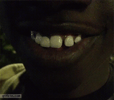 Close Up Of Mouth With Gifbin Watermark GIF