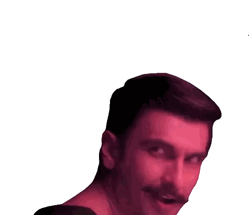 Close Up Of Mustached Man Face Sticker