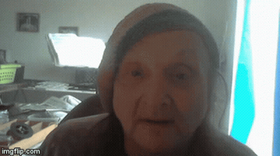 Close Up Of Older Woman's Face GIF