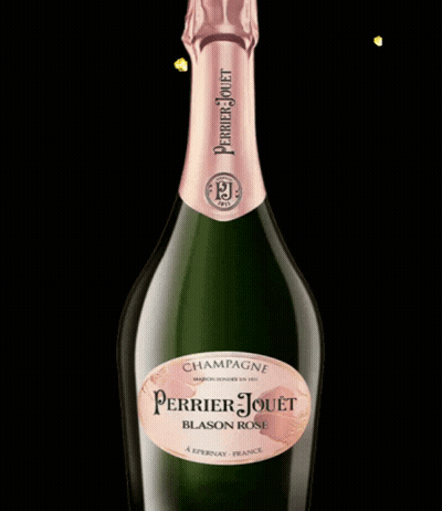 Close Up Of Perrier Jouet Blason Rose GIF