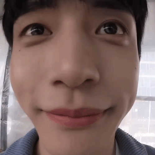 Close Up Of Person Face With Smile GIF