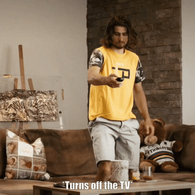 Close Up Of Person In Blue Shirt GIF