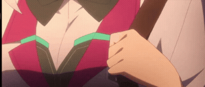 Close Up Of Person In Red Shirt And Tie GIF