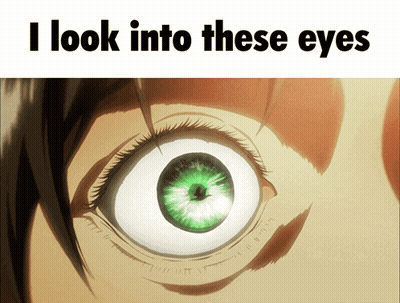 Close Up Of Person's Eye With I Look Into These Eyes GIF