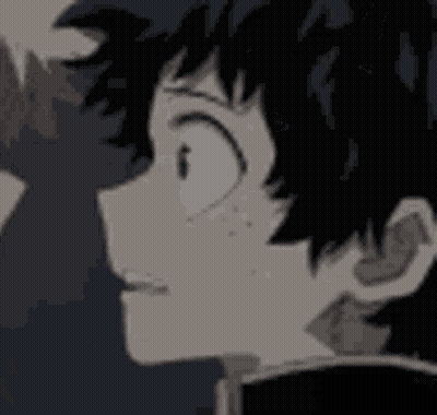 Close Up Of Person's Face In Black And White Cartoon GIF