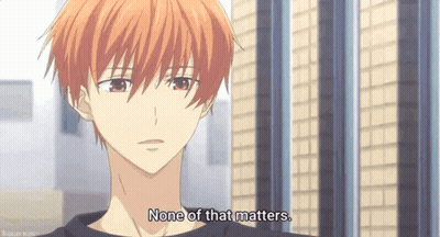 Close Up Of Person's Face Saying None Of That Matters GIF
