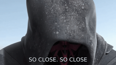 Close Up Of Person's Face Saying So Close GIF