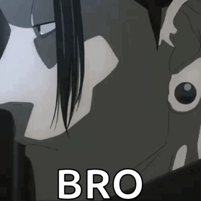Close Up Of Person's Face With Bro GIF