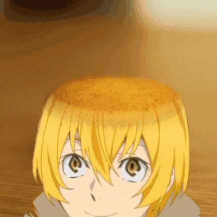 Close Up Of Person's Face With Cake On Head GIF