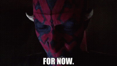 Close Up Of Person's Face With For Now GIF