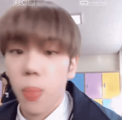 Close Up Of Person's Face With Rec GIF