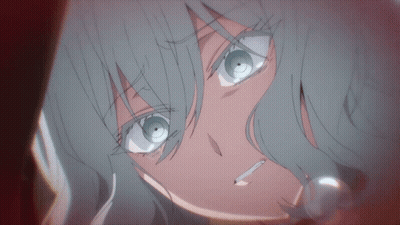 Close Up Of Person's Face With Red Background GIF