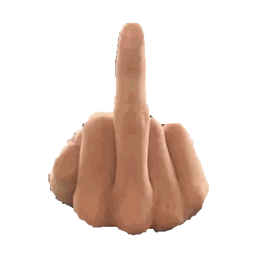 Close Up Of Person's Middle Finger Sticker