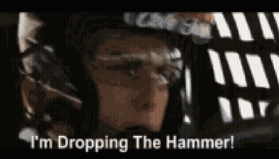 Close Up Of Person Saying I'm Dropping The Hammer GIF