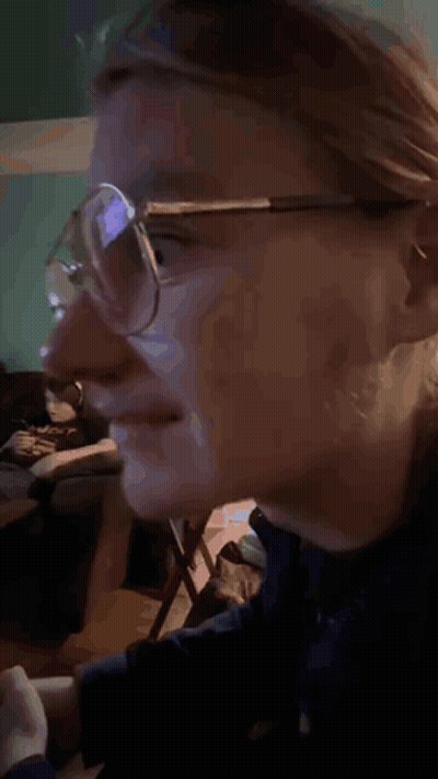 Close Up Of Person Wearing Glasses GIF