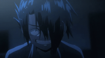 Close Up Of Person With Blue Hair GIF