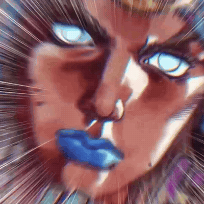 Close Up Of Person With Blue Lips GIF