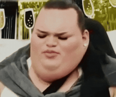Close Up Of Person With Large Neck GIF