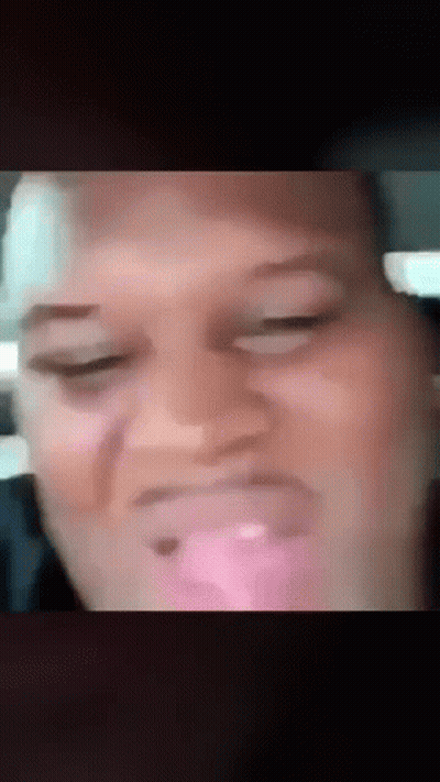 Close Up Of Person With Pink Bubble Gum GIF