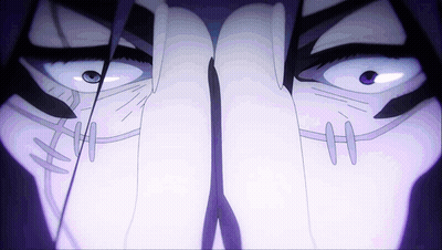 Close Up Of Person With Purple Eyes GIF