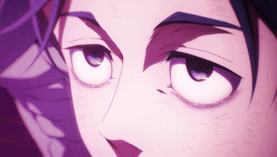 Close Up Of Person With Purple Hair GIF