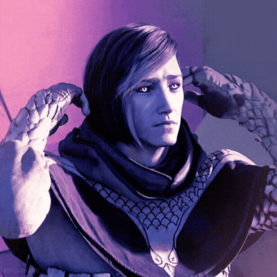 Close Up Of Person With Purple Scarf GIF
