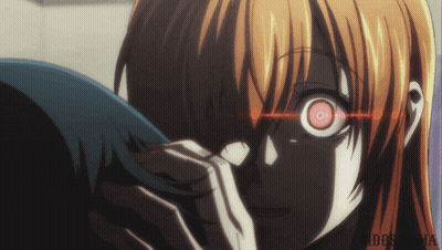 Close Up Of Person With Red Eyes Odds GIF
