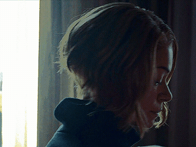 Close Up Of Person With Window Behind GIF