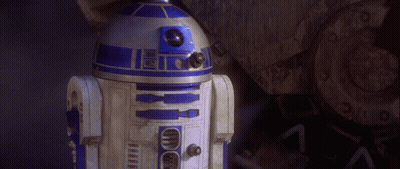 Close Up Of R2D2 Robot GIF