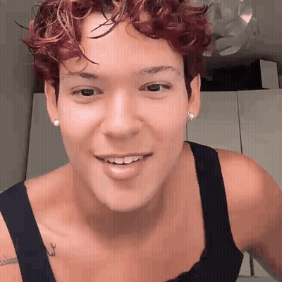 Close Up Of Red Hair Face GIF