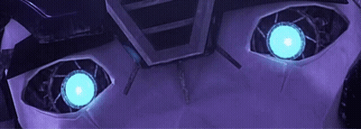 Close Up Of Robot Eyes With Blue Lights GIF