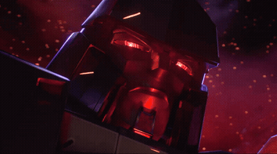 Close Up Of Robot Head With Purple Lights GIF