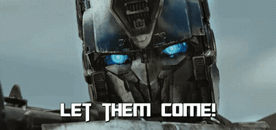 Close Up Of Robot Saying Let Them Come GIF