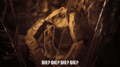 Close Up Of Rock Saying Die Die Die GIF