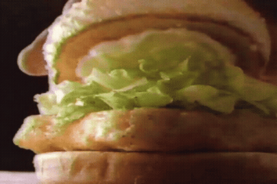 Close Up Of Sandwich With Lettuce And Tomatoes GIF