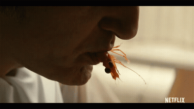 Close Up Of Shrimp With Make Gifs Watermark GIF