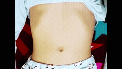 Close Up Of Stomach With Letter C GIF