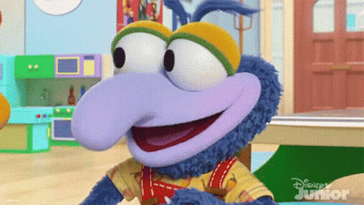Close Up Of Stuffed Animal With Disney Junior Logo GIF