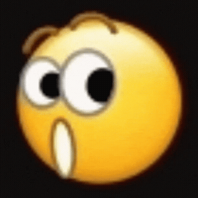 Close Up Of Surprised Smiley Face With Big Eyes GIF