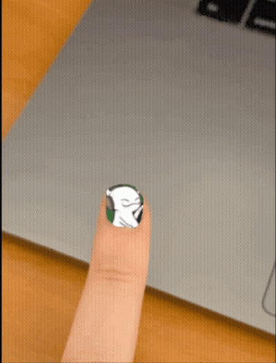 Close Up Of Thumb With Sticker GIF