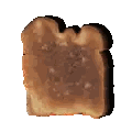 Close Up Of Toasted Bread Slice Sticker