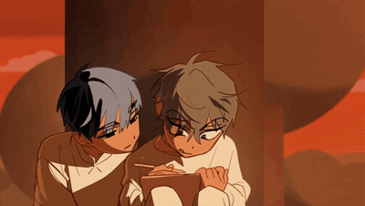 Close Up Of Two Anime Faces GIF