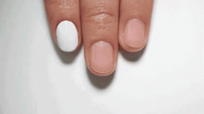 Close Up Of White Nail Polish GIF
