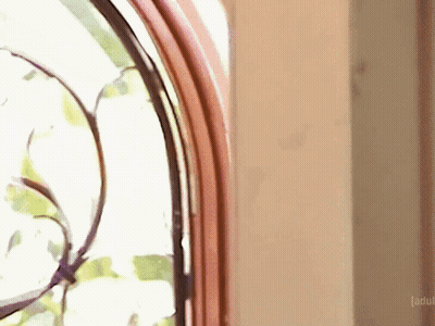 Close Up of Window with Adult on Corner